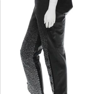 Rag & Bone leather and ombré fabric pants